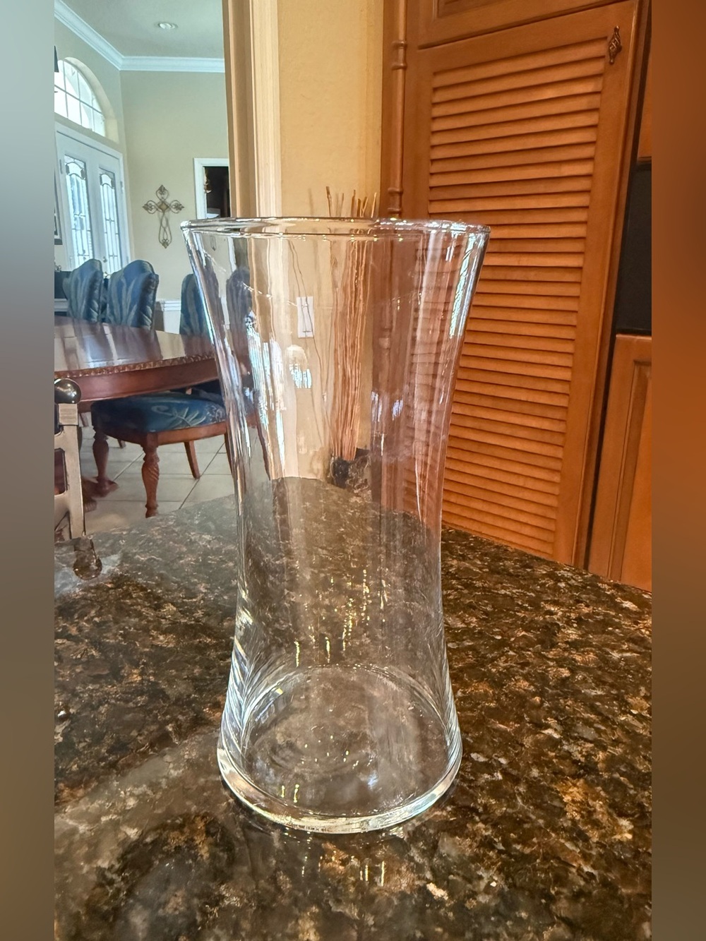 Elegant Clear Glass Hurricane Vase